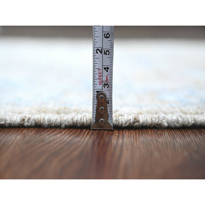 3'X5' Brown Afghan Angora Oushak Leaf Design 100% Wool Hand Knotted Rug