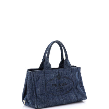 Prada Canapa Tote Denim Small