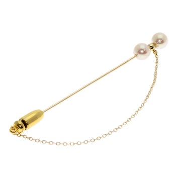 Mikimoto Pearl Pearl Pin Brooch Brooch K14 Yellow