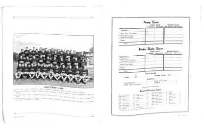 11/26/1932 Army Vs. Notre Dame College Program