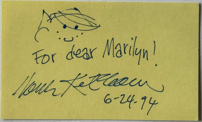 Hank Ketcham Signed 3X5 Index "Dennis The Menace "Signed Cartoonist Autograph (J