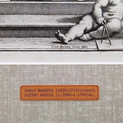 1674 Engraving Raphael Frontispiece - Pietro Aquila after Carlo Maratta