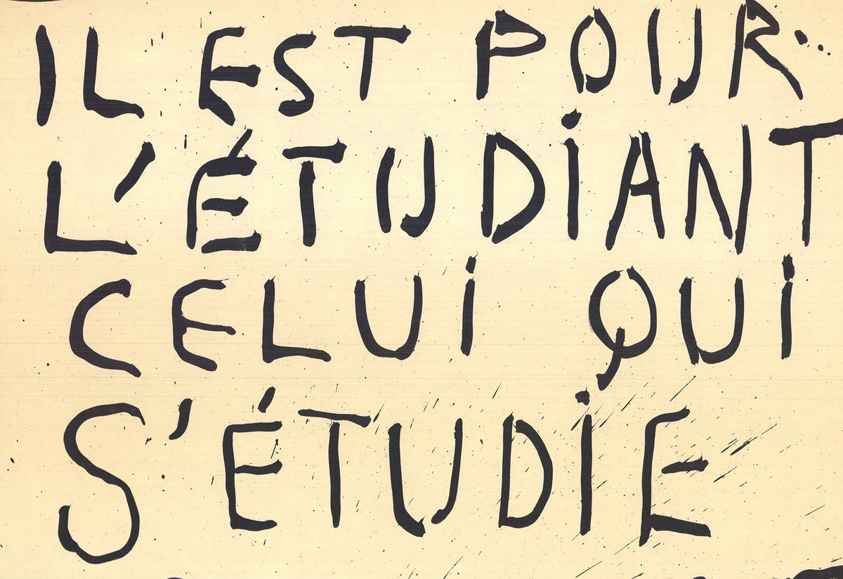 PIERRE ALECHINSKY He is for the Student the One Who Studies Himself 22.75" x 15