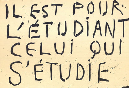 PIERRE ALECHINSKY He is for the Student the One Who Studies Himself 22.75" x 15
