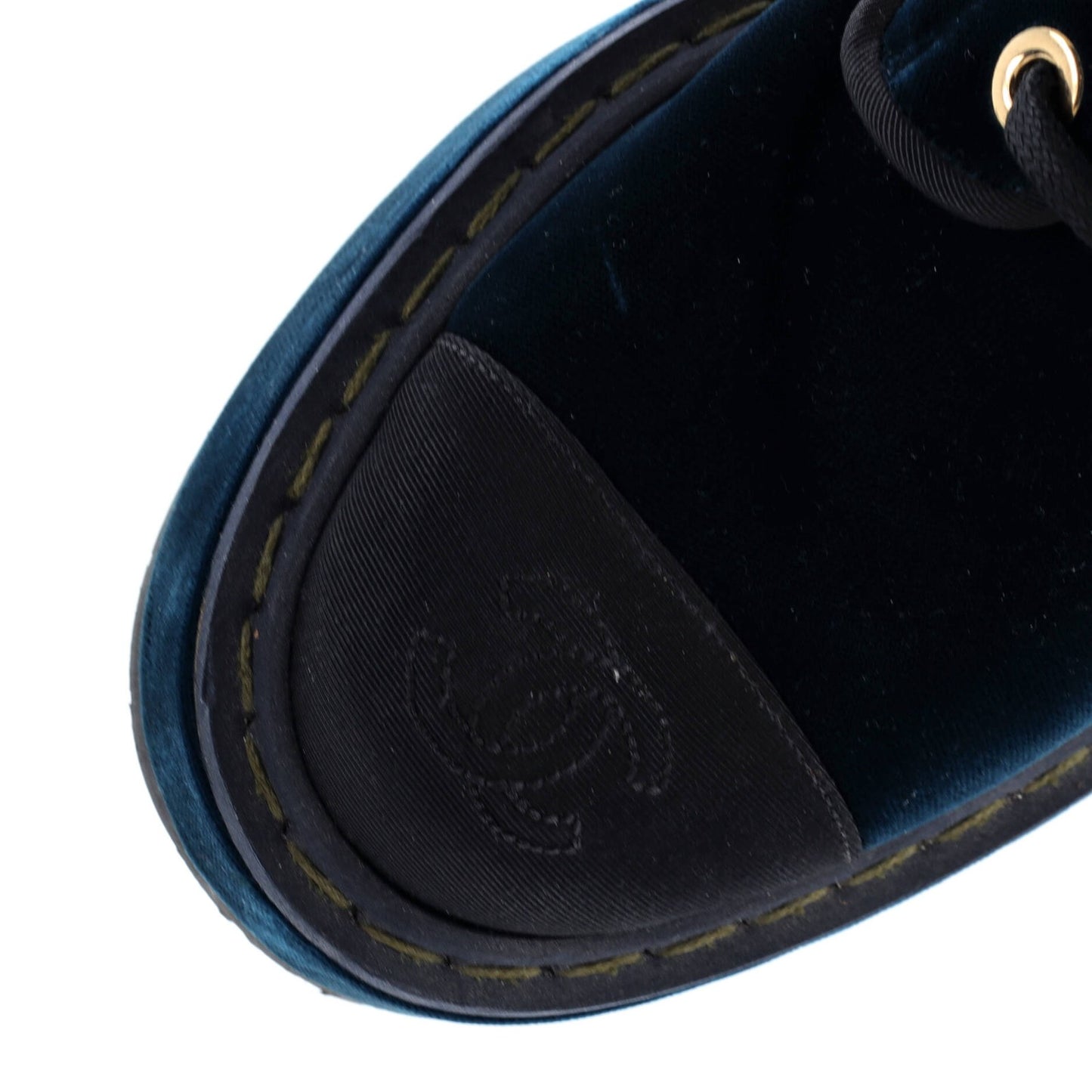 Chanel Women'S Cap Toe Cc Combat Boots Velvet