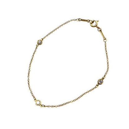 Tiffany & Co. Byzantine 3P Bracelet K18 Gold
