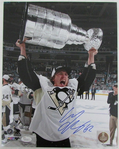 Carl Hagelin Penguins Stanley Cup Autographed/Signed 16X20 Photo Jsa 133761