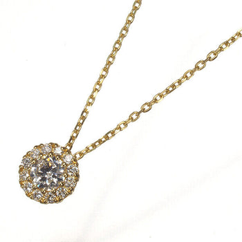 Diamond 0.16Ct/0.07Ct Circle Necklace 18K 750 Yellow Gold