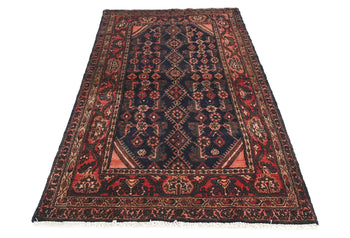Hand-Knotted Vintage Oriental Rug 3'6X6'5 Ft