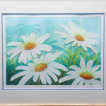Mark Spain "Daisy Chain" Embossed Etching Hand Signed Ltd Ed 49/250 Framed Art
