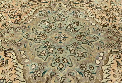 Distressed Vintage Medallion Floral Oriental Rug