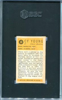 Cy Young 1963 Bazooka Greats #6 Card Sgc 4.5