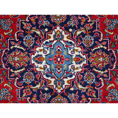 9'5"X13' Red Hand Knotted Wool Vintage Zoroastrian Kishoon Secured Rug
