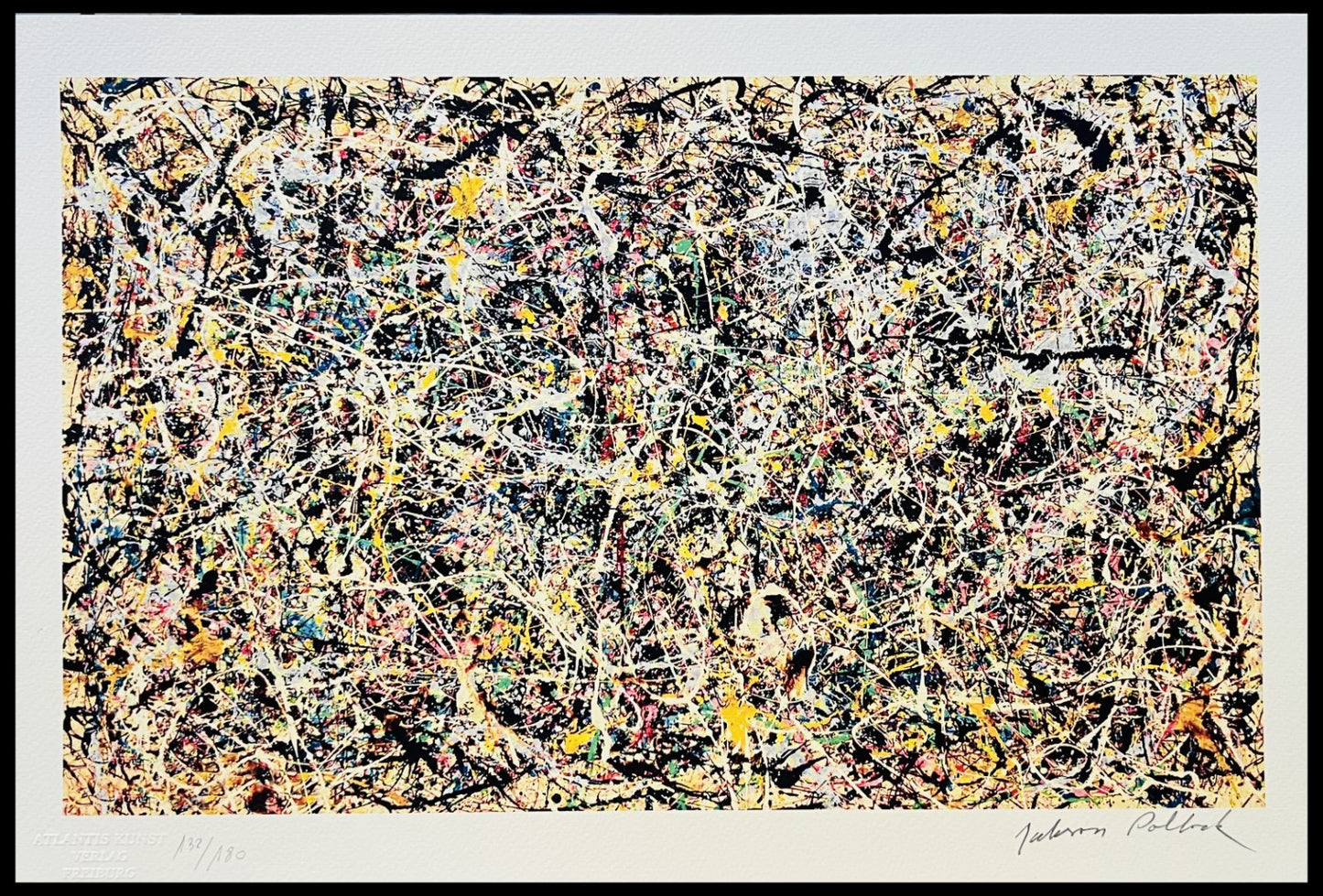 Jackson Pollock Action Painting Coa Signed Numbered A Hand 180
