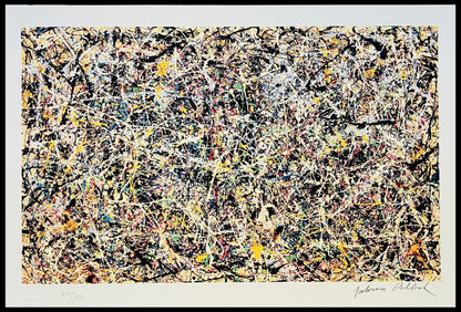 Jackson Pollock Action Painting Coa Signed Numbered A Hand 180