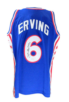 Julius Erving Hof Autographed Mitchell & Ness