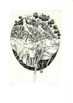 Alphonse Inoue Love Is Enough 3 2010 Etching Ea Hand-Colored Signed Japan