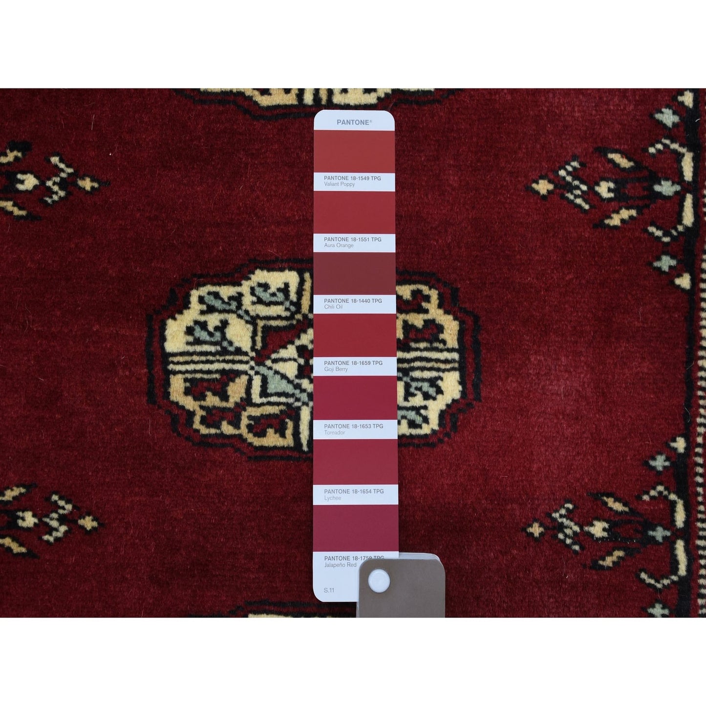 2'7"X3'9" Extra Soft Wool Hand Knotted Mori Bokara Deep And Rich Red Rug