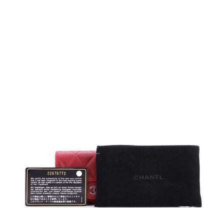 Chanel Classic Flap Card Case Quilted Caviar