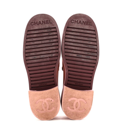 Chanel Women'S Cc Loafers Quilted Leather