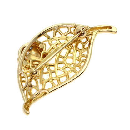 Tasaki   Brooch Ladybug Leaf K18 Yellow Gold