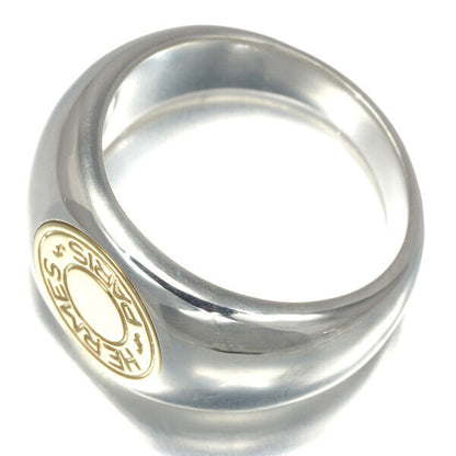 Hermes Ring Clou De Selle Us5.25-5.5 18K 750 Yellow Gold/800 Silver