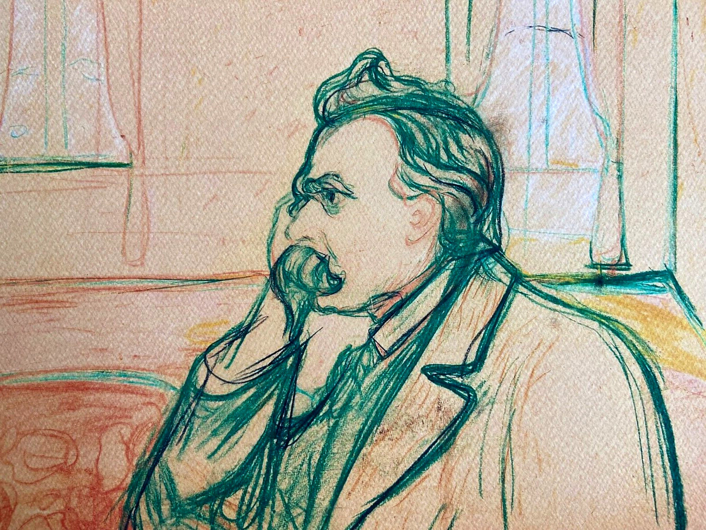 Edvard Munch "Friedrich Nietzsche" Signed Coa