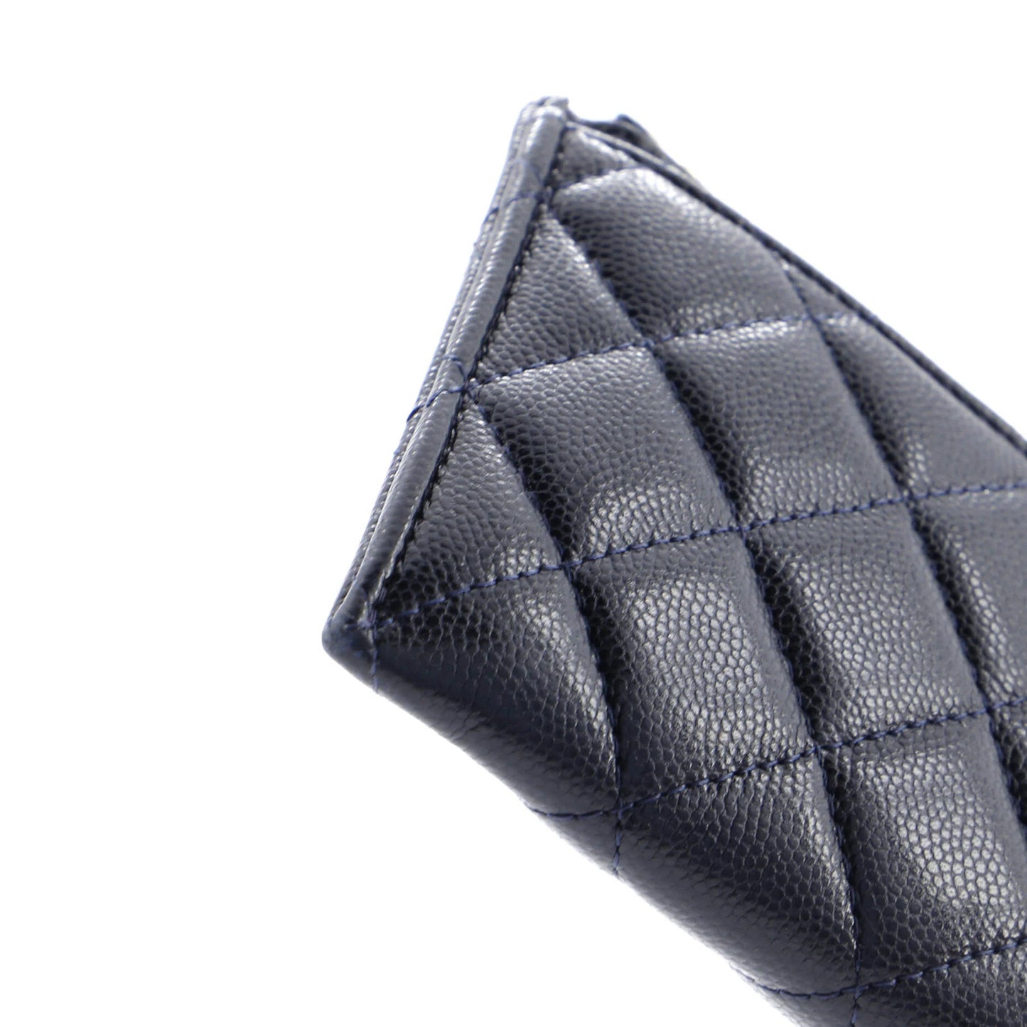 Chanel Classic Zip Pouch Quilted Caviar Long