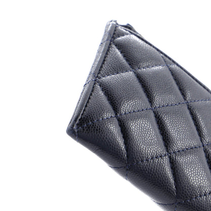 Chanel Classic Zip Pouch Quilted Caviar Long