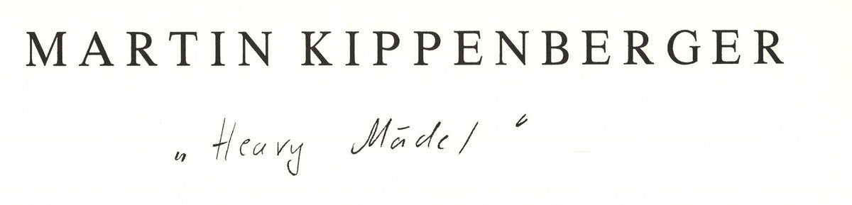MARTIN KIPPENBERGER Pace/ Macgill SIGNED 39.5" x 27.5" Offset Lithograph 1991 Co