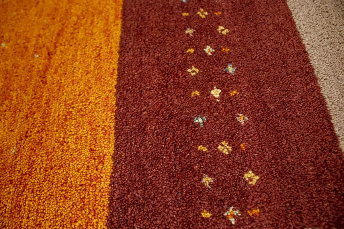 ft Hand-Knotted Tribal Modern Indo-Gabbeh Oriental Rug Plush Design Carpet 6X8