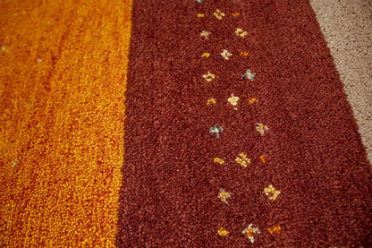 ft Hand-Knotted Tribal Modern Indo-Gabbeh Oriental Rug Plush Design Carpet 6X8