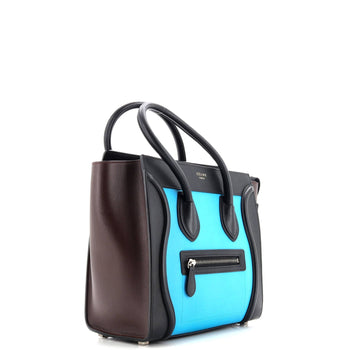 Celine Tricolor Luggage Bag Nubuck Micro