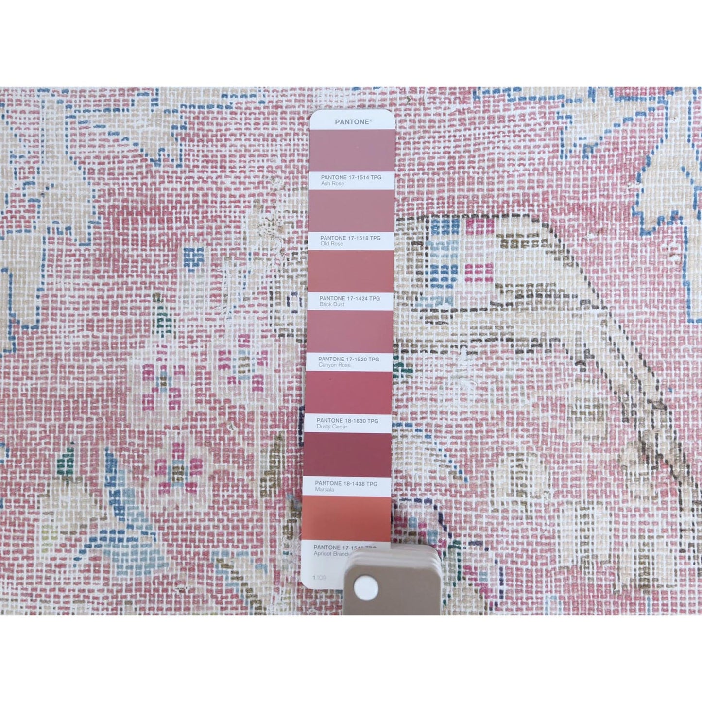 1'10'X3'4" Red Vintage Farsian Karman Clean Hand Knotted Pure Wool Rug