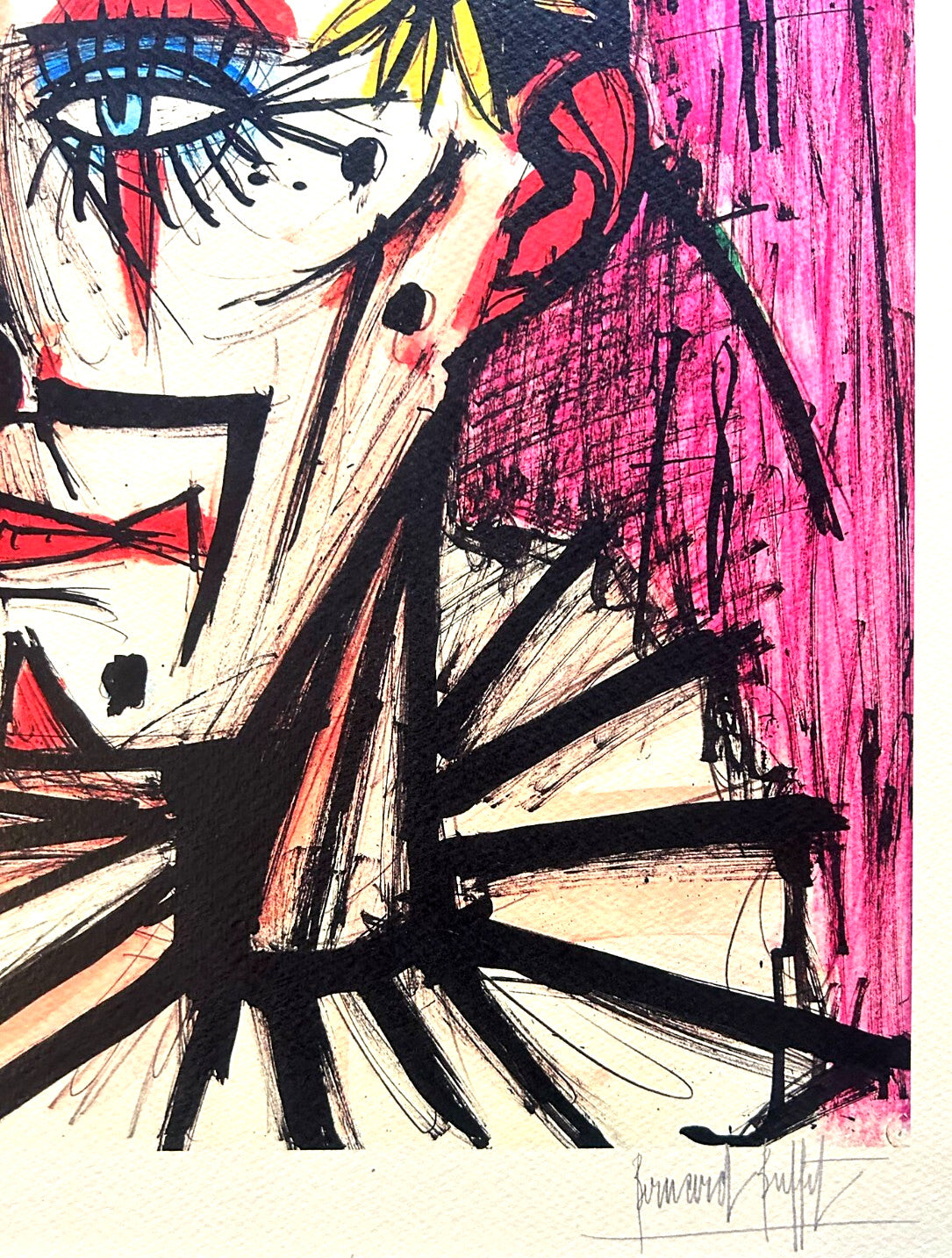 Bernard Buffet Lithograph Certified Coa Signed With Pen Op Numbered With Pencil