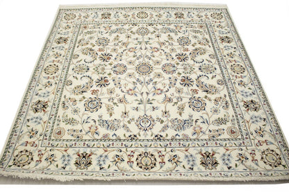 Handmade Indo-Nain Classic Floral Design Wool