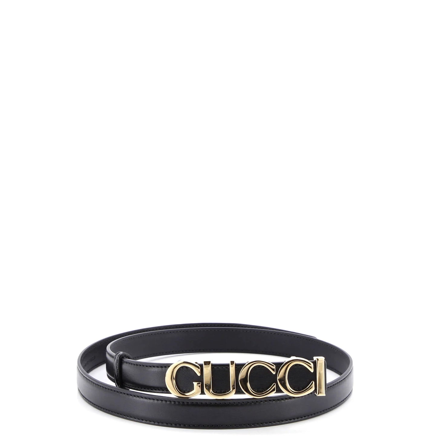 Gucci Logo Letters Buckle Belt Leather