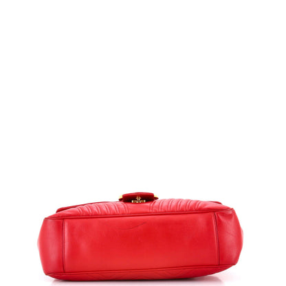 Gucci Gg Marmont Flap Bag Matelasse Leather Large