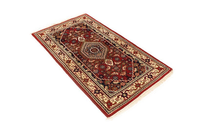 Handmade Floral Tribal Carpet for Bedroom and Bathroom 3X5 ft Oriental Bidjar Carpet