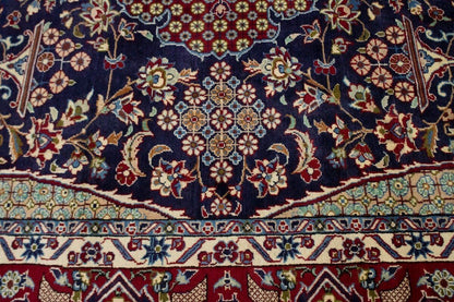 Vintage Oriental Rug Classic Floral Geometric