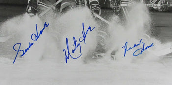 Gordie/Marty/Mark Howe Aeros Signed/Auto 11X14