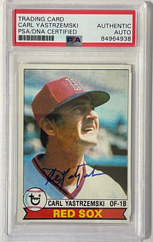 Carl Yastrzemski Signed 1979 Topps Card #320 Psa Slab Authentic Auto