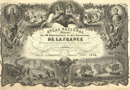 Victor Levasseur National Illustrated Atlas Of The 86 Departments And Possession