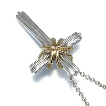 Tiffany&Co. Necklace Signature Cross 925 Sterling