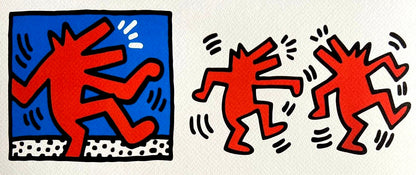 Keith Haring Lithograph From A Painting C.O.A. Signed In Pen Numbered In Pencil
