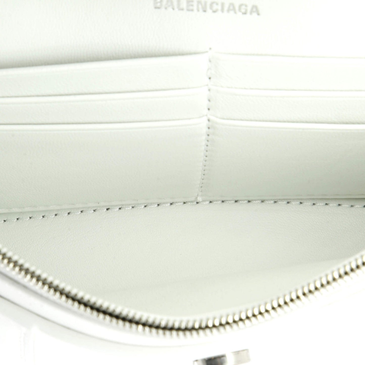 Balenciaga Hourglass Chain Wallet Leather With Crystal Detail