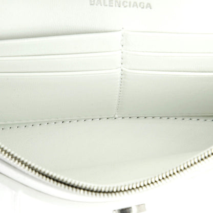 Balenciaga Hourglass Chain Wallet Leather With Crystal Detail