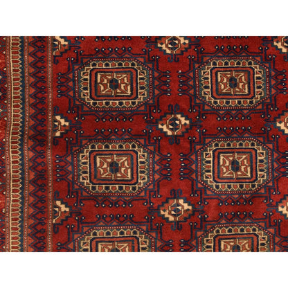 6'10"X9'7" Angels Red Antique Tourkaman Clean 100% Wool Hand Knotted Rug
