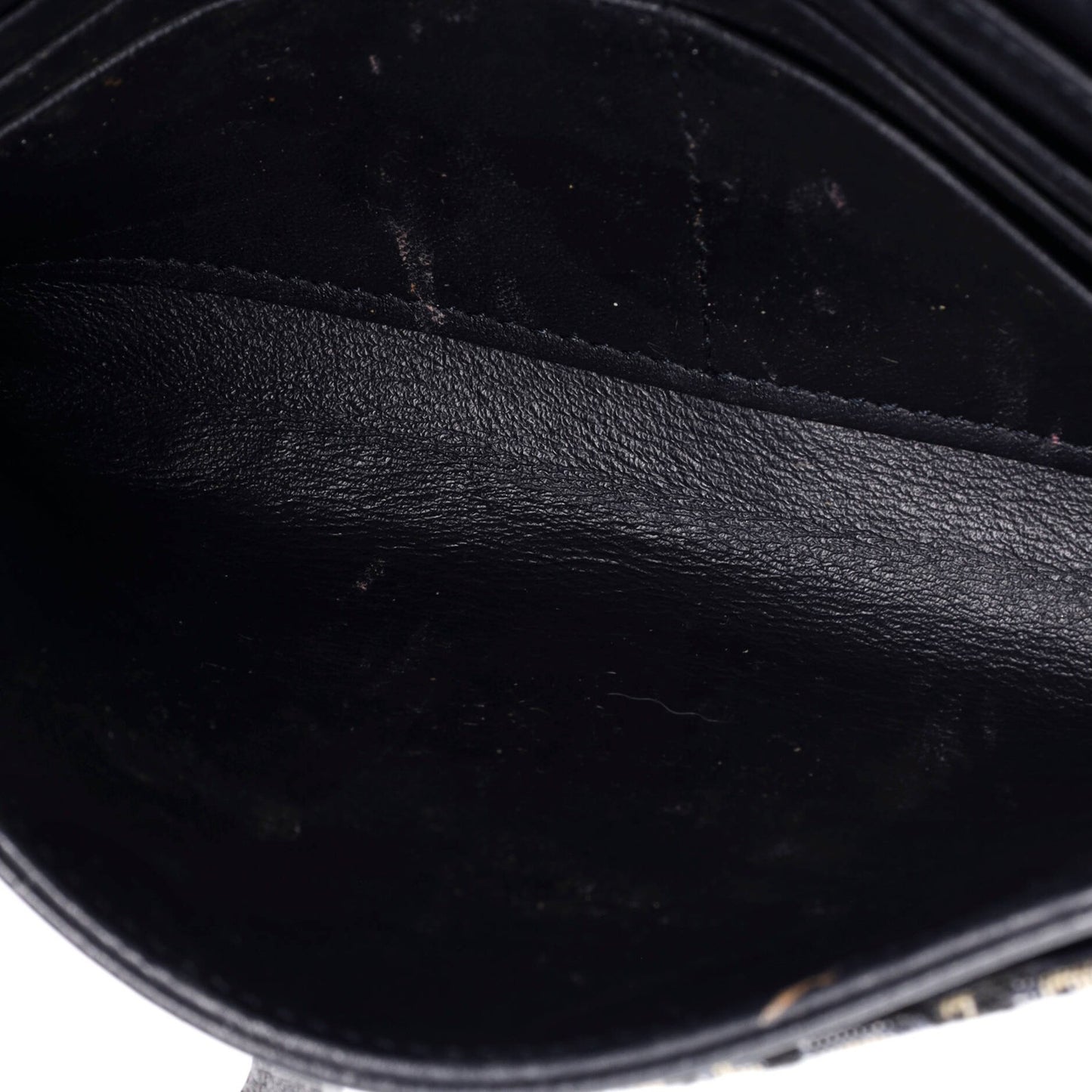 Christian Dior Saddle Chain Wallet Oblique Canvas