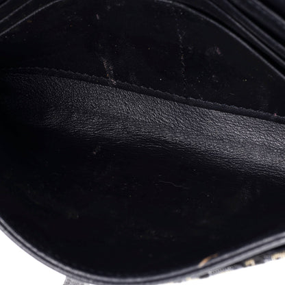 Christian Dior Saddle Chain Wallet Oblique Canvas